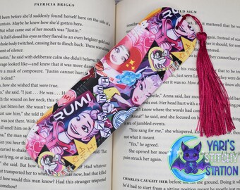 Fantasy Girl Vinyl Bookmark | Handmade Sewn Bookmark | Whimsical Book Accessory