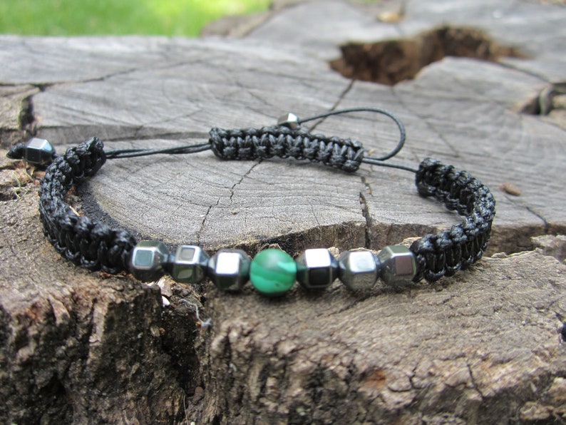 Emerald bracelet men Elegant Bracelet for men Boho mens | Etsy