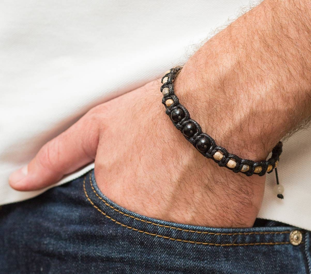 Mens tourmaline bracelet Clearance