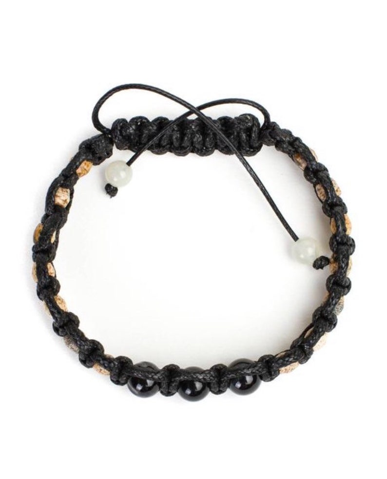 Black Tourmaline Bracelet Men Protection Jewelry Picture Etsy