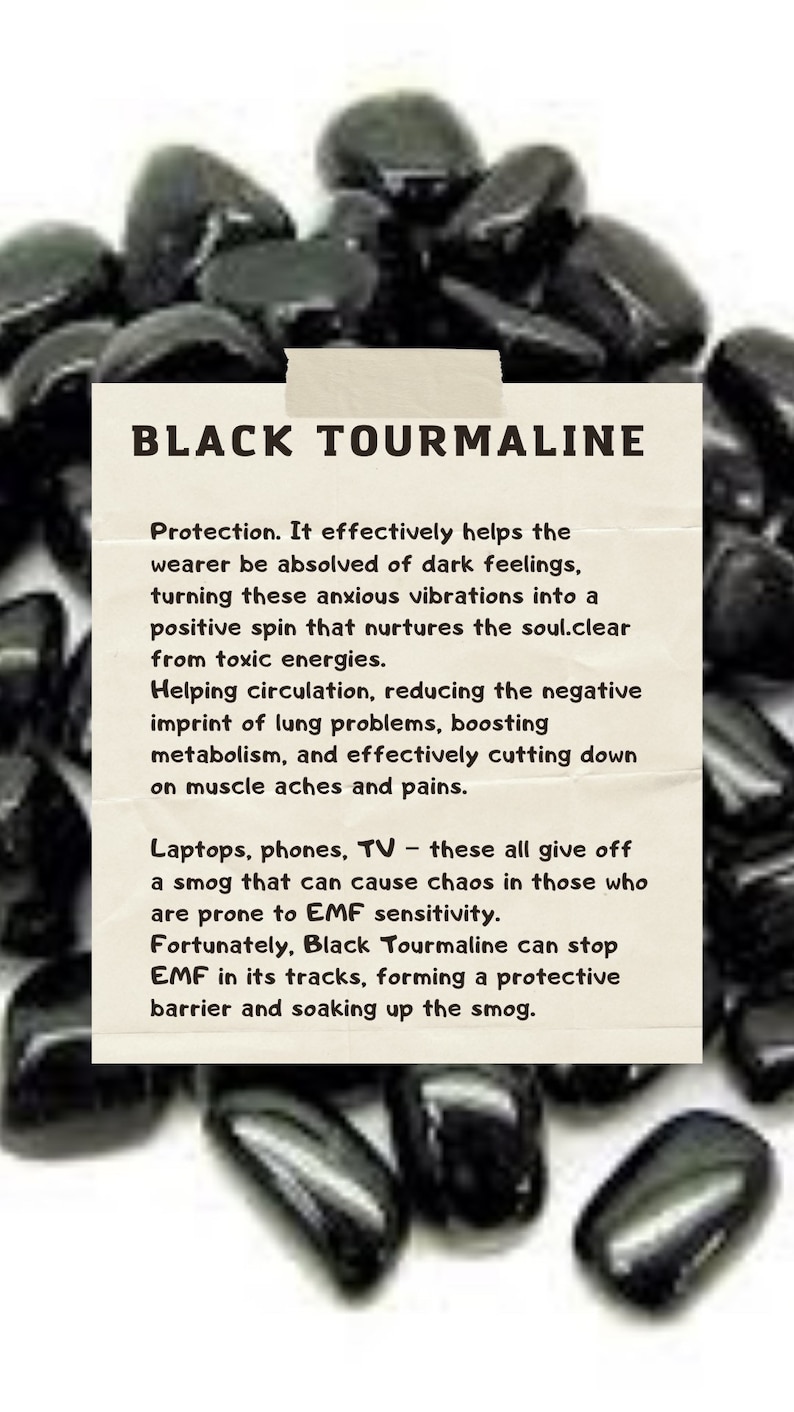 Black Tourmaline Bracelet Men Protection Jewelry Picture Etsy