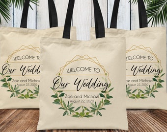 Wedding Welcome Bags, Welcome to Our Wedding Totes - Destination Wedding or Birthday Trip Tote Bags