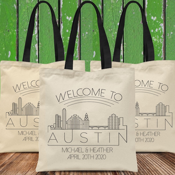 Texas Tote Bags - Austin Bachelorette - San Antonio Gifts - Welcome to El Paso - Fort Worth Texas - Conference Totes - Texas Wedding Welcome