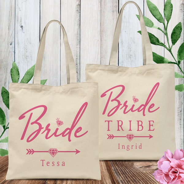 Bride Tribe Tote Bags, Vegas Bachelorette, Bachelorette Party Totes, Bridesmaid Tote Bag, Bridal Party Gift Bags, Welcome Bags Maid of Honor