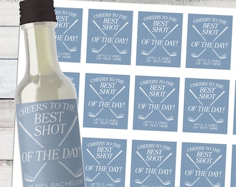 Golf Party Favors, Cheers to the Best Shot Golf Theme Mini Liquor Bottles + Stickers, Custom Alcohol Shot Labels for Golfing Bachelor Party