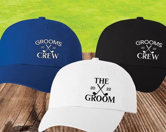 Golf Bachelor Party Favors - Groomsman Golf Hats - Custom Grooms Crew Baseball Hats Golf Wedding Party Gifts - Last Swing before the Ring