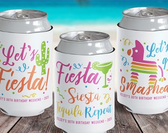 Mexico Party Favors for Bachelorette, Wedding and Birthday - Fiesta Can Coolers