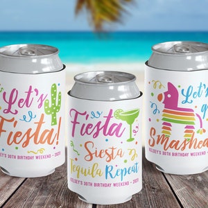 Mexico Party Favors for Bachelorette, Wedding and Birthday - Fiesta Can Coolers