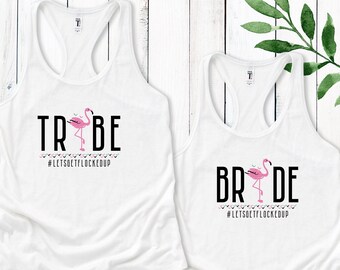 Flamingo Bachelorette Tank Tops - Final Flamingle Shirts for Miami Bachelorette - Tropical Bridal Shower Shirt - Palm Springs Bachelorette