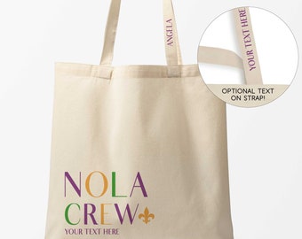 NOLA Crew Bags for New Orleans Bachelorette - New Orleans Girls Trip Bags, Personalized Girls Trip Totes