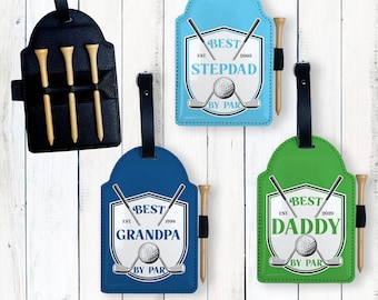 Best Golfer By Par Golf Bag Tag for Dad - Golfing Father's Day Gift - Custom Golf Tag - Best Grandpa Gift for Golfer - Golf Gift for Husband