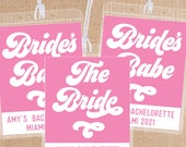 Travel Bachelorette Party Favors - Bulk Custom Luggage Tags - Brides Babe Bag Tags - Bridal Shower Weekend - Out of Town Bach Getaway Gifts Il_170x135
