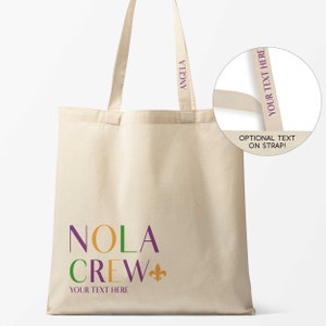 NOLA Crew Bags for New Orleans Bachelorette - New Orleans Girls Trip Bags, Personalized Girls Trip Totes