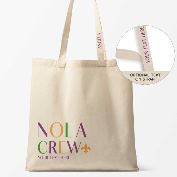 NOLA Crew Bags for New Orleans Bachelorette - New Orleans Girls Trip Bags, Personalized Girls Trip Totes