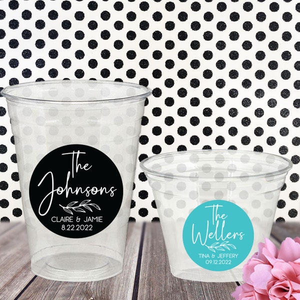 Wedding Stickers Personalized Waterproof Favor Labels for Wine Glasses + Mason Jars, Custom Wedding Cup Stickers, Bulk Wedding Favor Labels