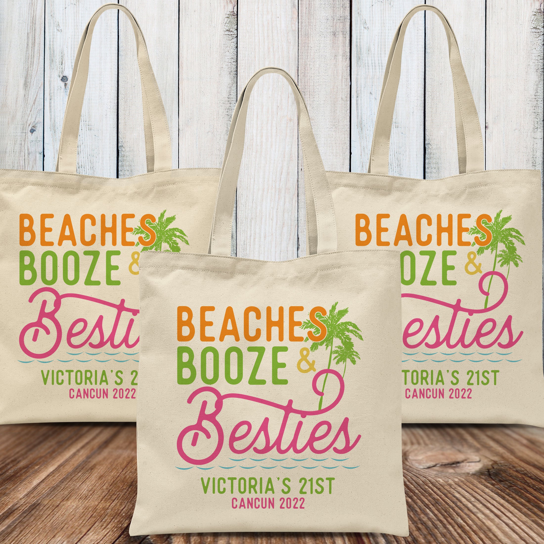 Women's Graphic Canvas Tote Beach Bag - 16" X 14" Large Carryall, Multicolor Design 4 thumbnail image