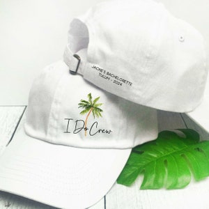 Palm Tree Bachelorette Hats - Beach Bachelorette Party Baseball Hats - Custom Beach Hats - Bridesmaid Gifts - Tropical Bridal Party Hats