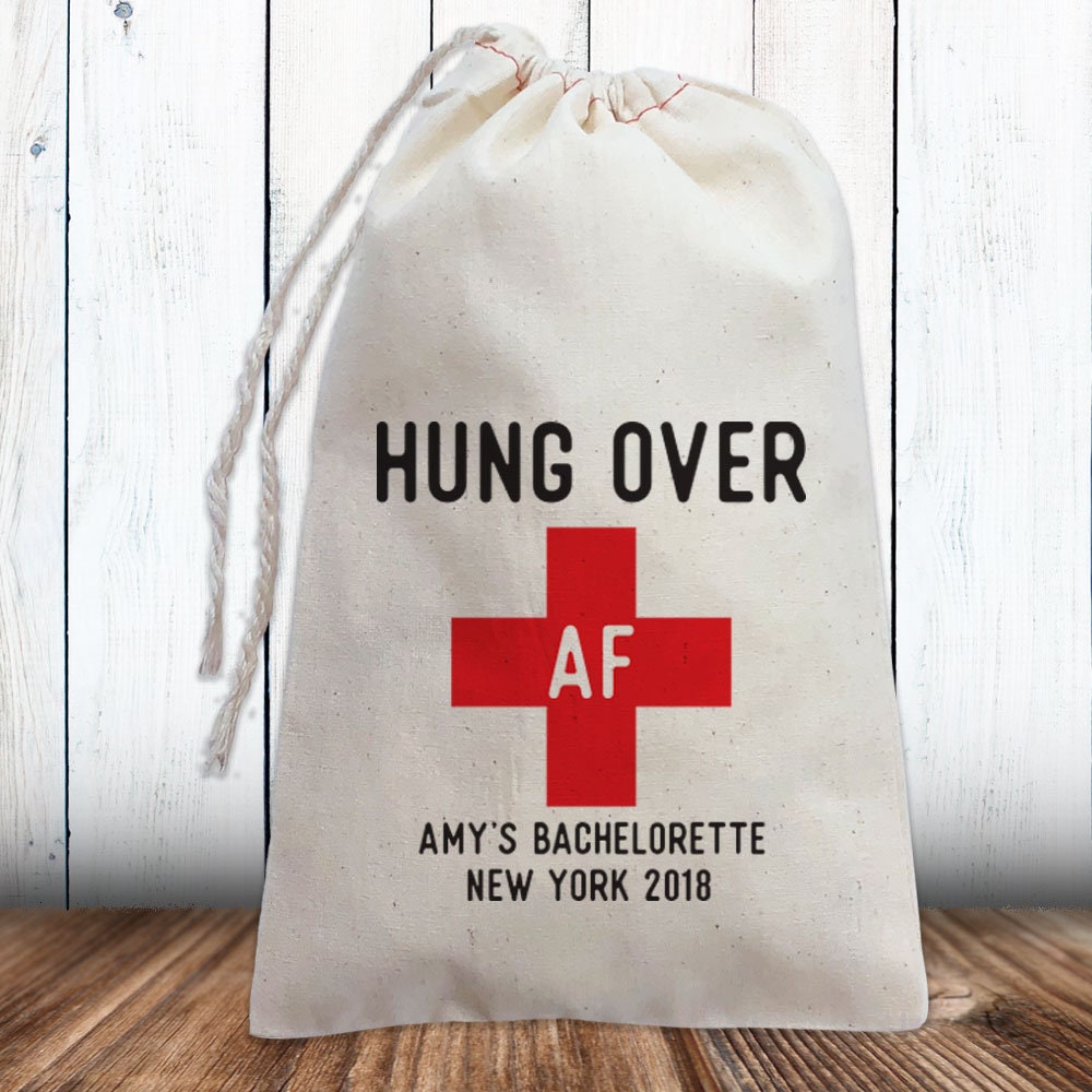 Custom Hangover Kit Bag Hungover Af Funny Bachelorette Party Etsy 日本