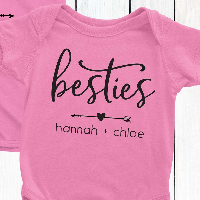 Custom Girls Best Friends Shirts Personalized Baby and Kid BFF Etsy