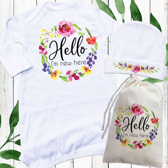 personalized baby outfit with hat
