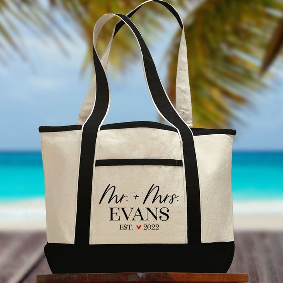 Just married beach bag deals