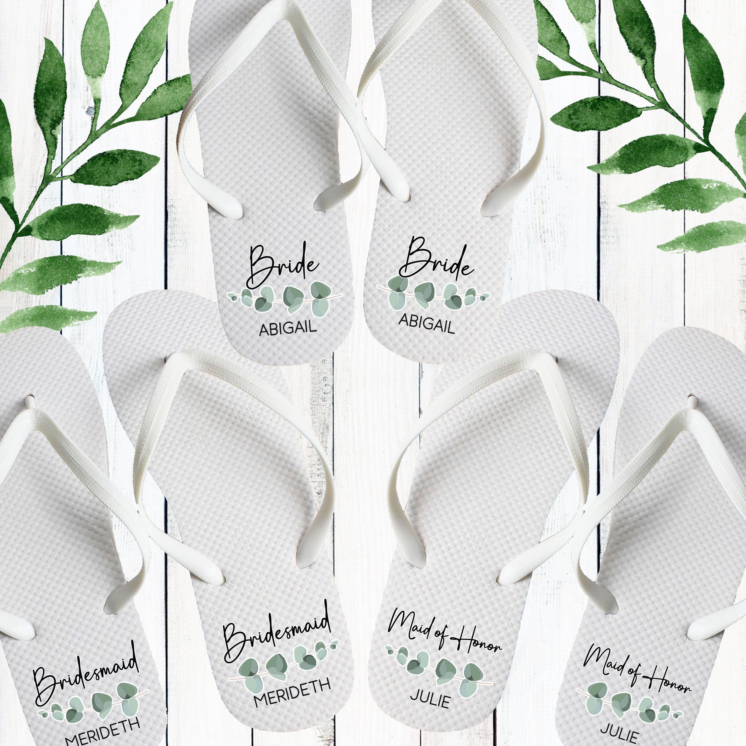 Custom Bridesmaid Flip Flops, Bulk Bridal Party Sandals, Beach Wedding Flip  Flops, Personalized Bride Tribe Gifts for Spa Bridal Shower -  Canada