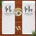 Newlywed Beach Towel    Engagement or Honeymoon Gift for Couple    Mr and Mrs Towel 