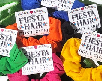 Custom Mexico Bachelorette Favor Scrunchies - Final Fiesta Hair Ties