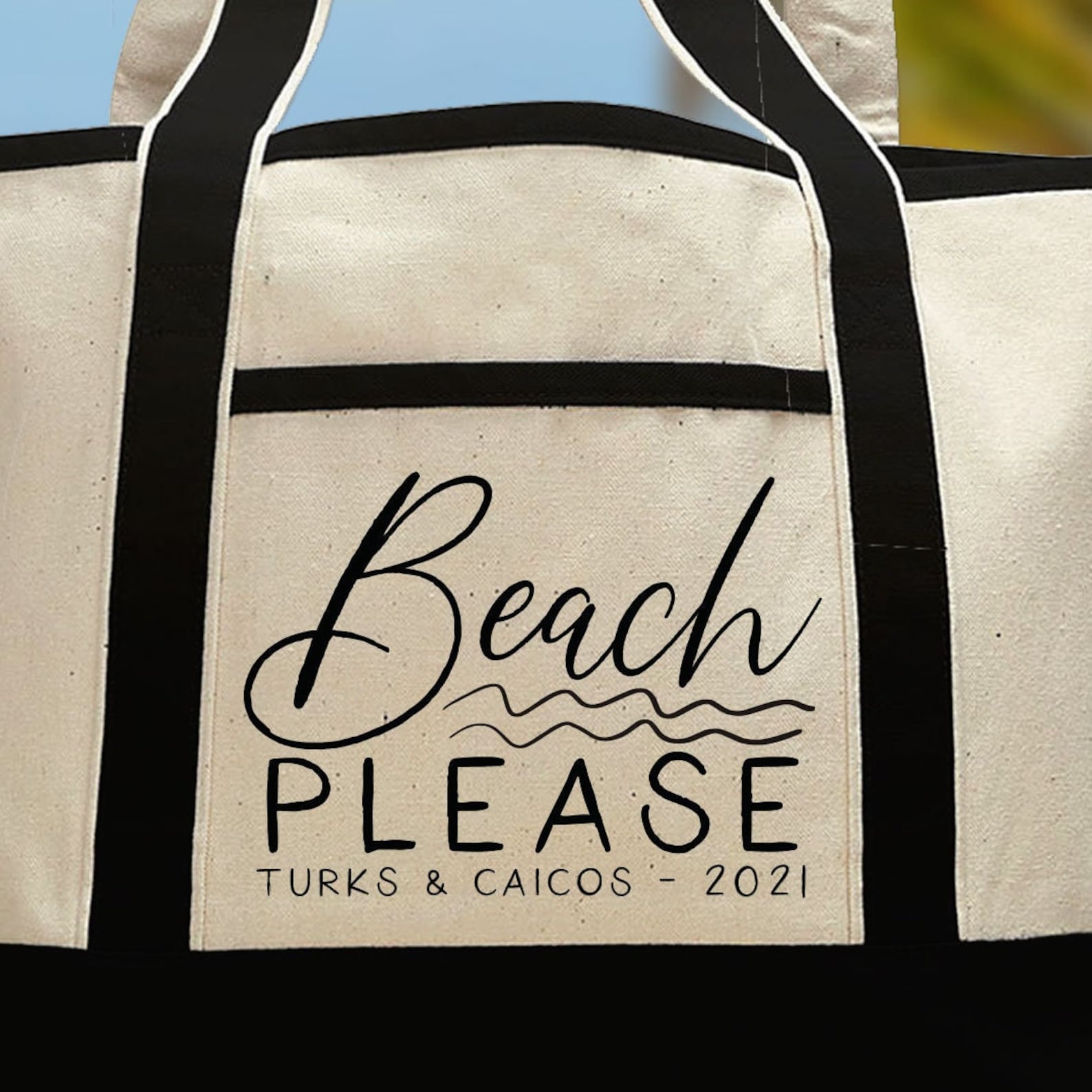 Custom Beach Tote Customized Beach Tote Bag Custom Beach - Etsy