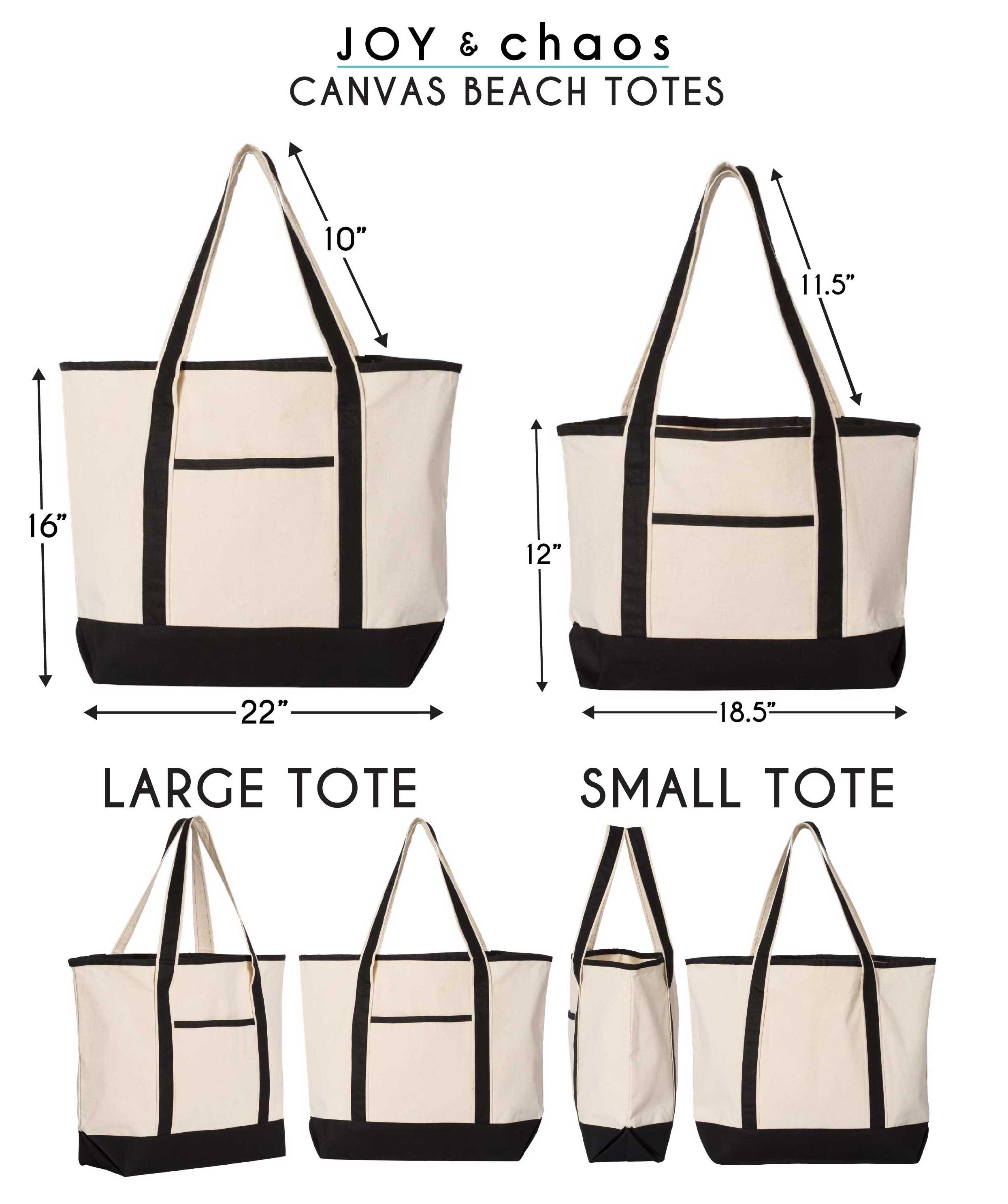 Large canvas shop beach tote