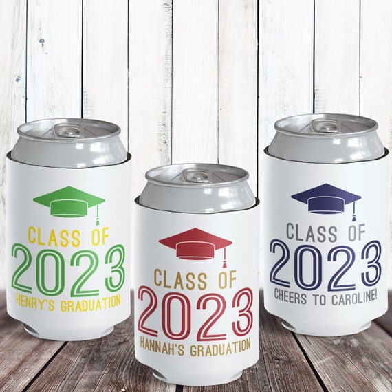 2023 Graduation Party Favors Custom Can Cozies in your School Colors