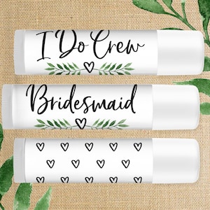 Bridesmaid Lip Balm - Bridal Party Favors - Bridal Shower Gift Bag Fillers - Small Bulk Wedding Party Gifts - Maid of Honor Custom Gift