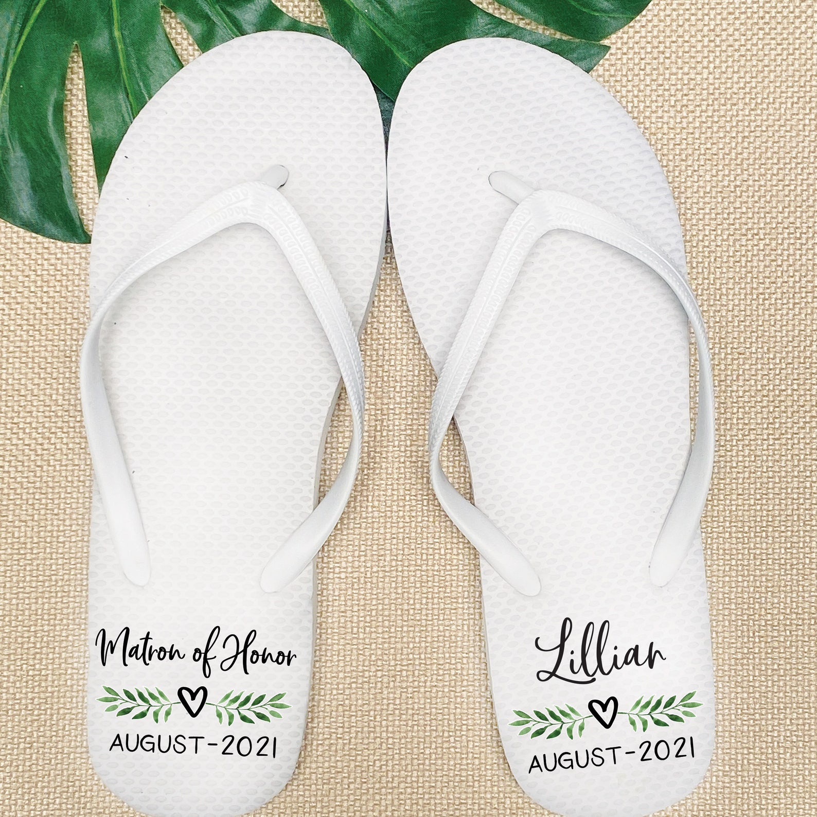 Personalized Wedding Flip Flops for Bridal Party & Bridesmaids | Etsy