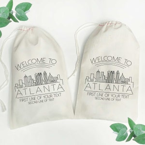 Atlanta Welcome Tote Bags Savannah Bachelorette Bags Welcome to Georgia Wedding Bags Custom Tote Bags for Atlanta Trip or Conference image 7