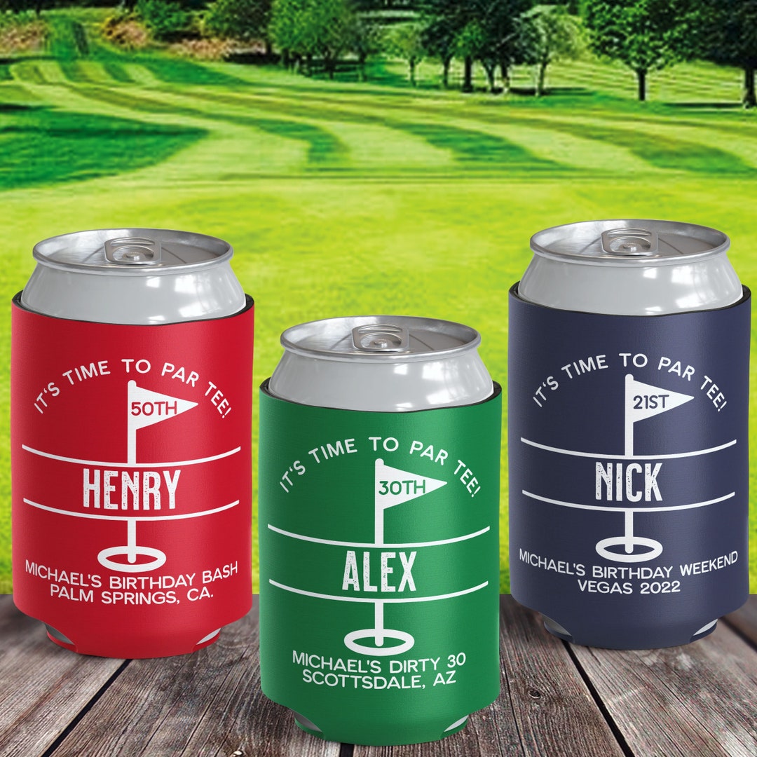 Golf Birthday Party Favors Custom Golf Can Coolers Golf Etsy