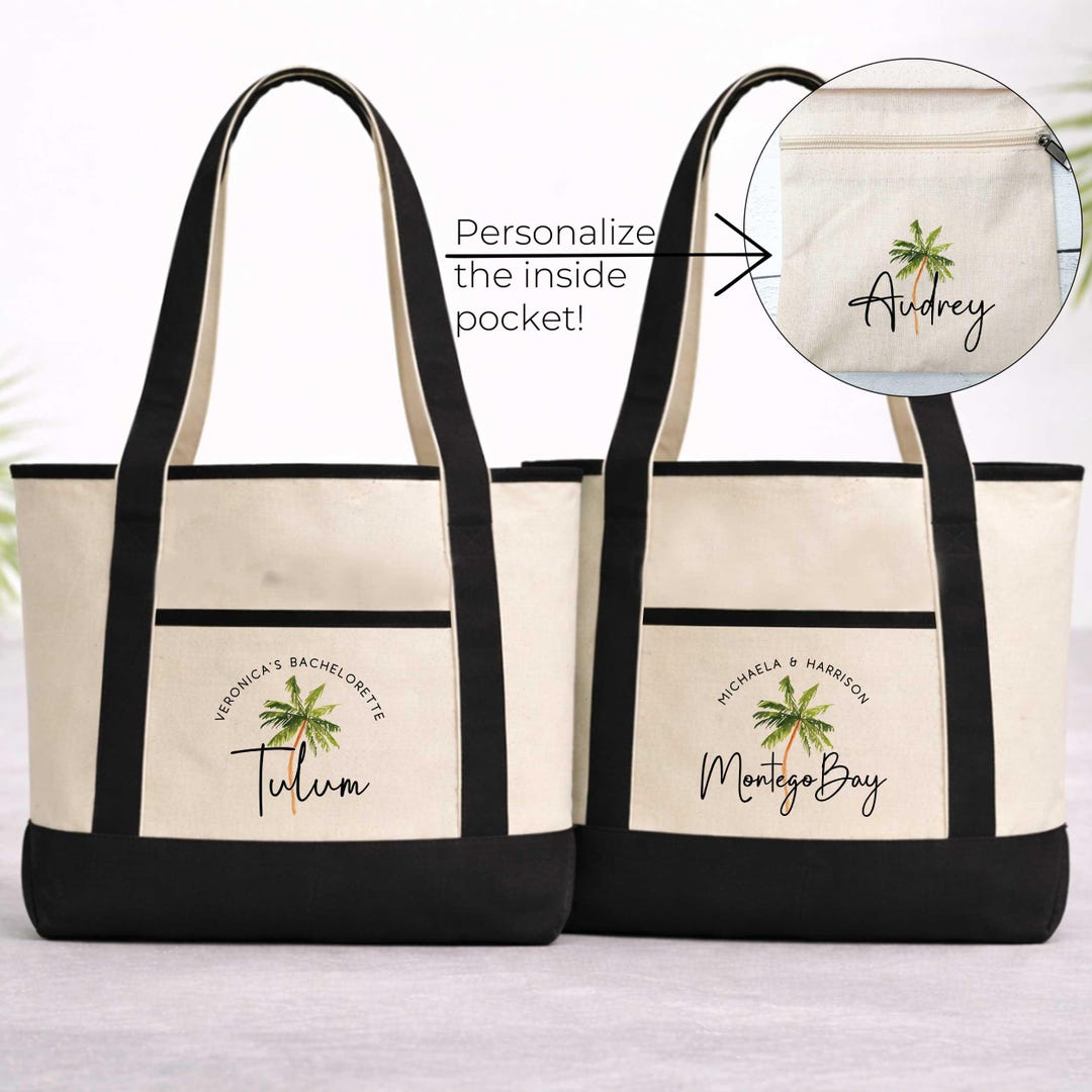 Personalized Bachelorette Tote Bag | Wedding Welcome Gift | Bridesmaid ...