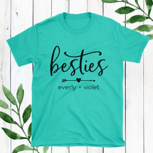 Custom Girls Best Friends Shirts Personalized Baby and Kid BFF Matching Shirts Besties Shirts image 2