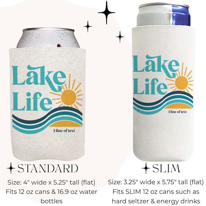 Personalized Lake Vibes or Lake Life Can Coolers | Lake Bachelorette Party Favors | Girls Trip & Family Vacation Gifts image 6