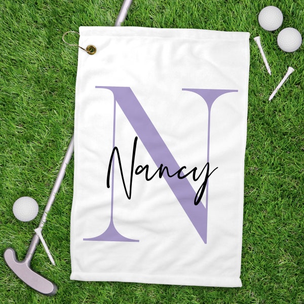 Custom Golf Towel for Her - Personalized Golf Towel - Golf Gifts for Women - Monogrammed Golf Towel with Name, Unique Gift for Female Golfer