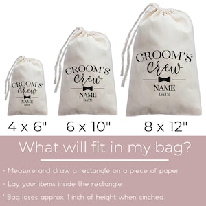 Groomsmen Gift Bags | Personalized Groom’s Crew & Best Man Wedding Favor Bags | Groomsman Gifts image 6