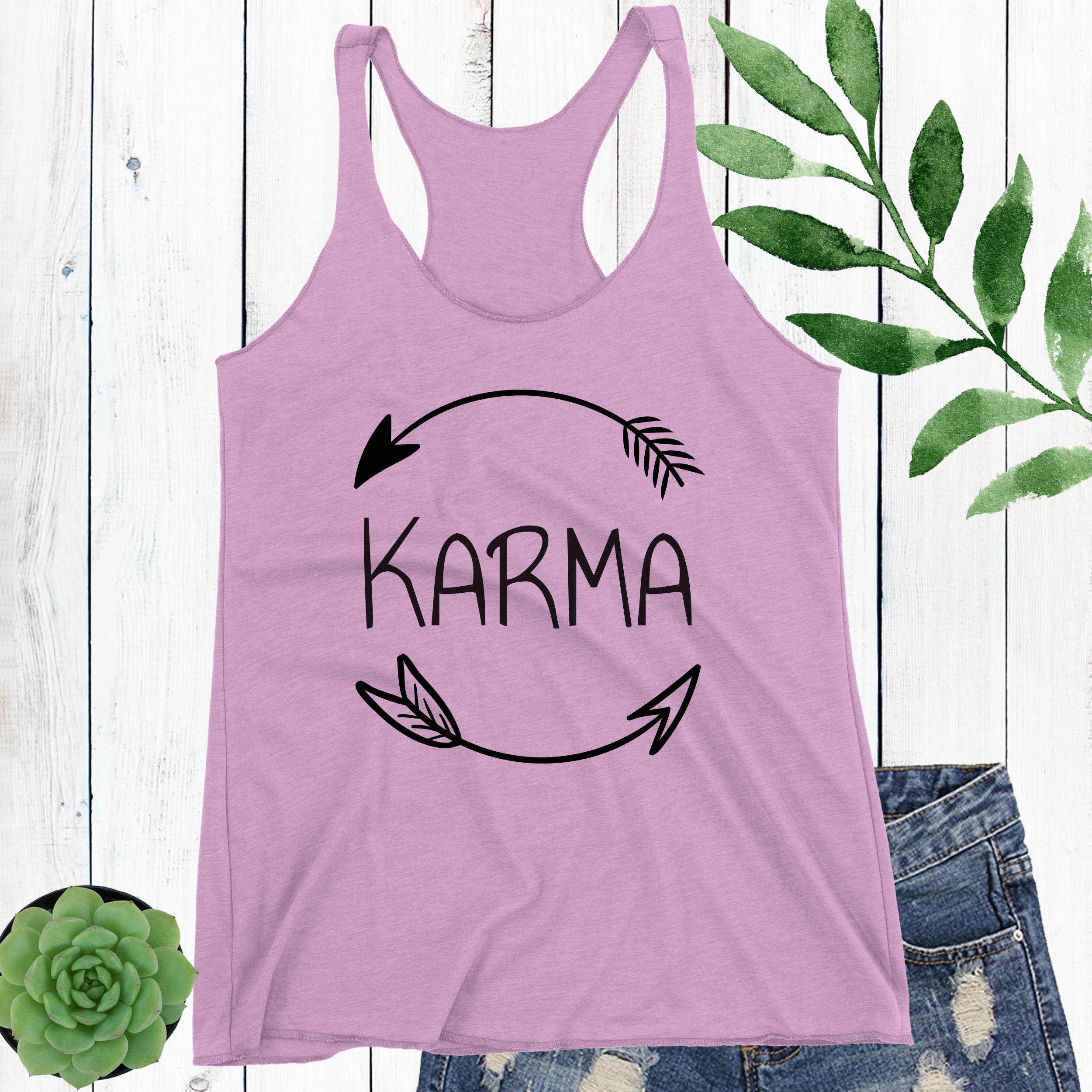 Karma Shirt Karma Tank Top Inspirational Top Yoga Tank | Etsy