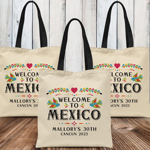 Welcome to Mexico Wedding Tote Bag Custom