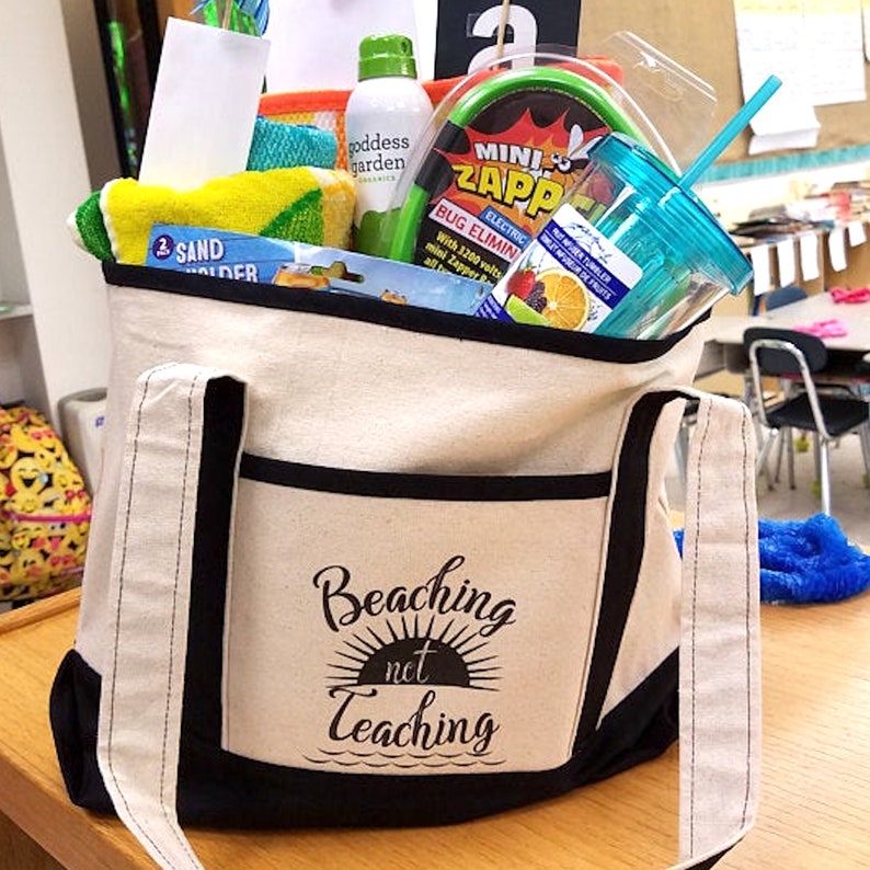 Gifts for Teachers Beach Tote Bag for Women End of Year Etsy