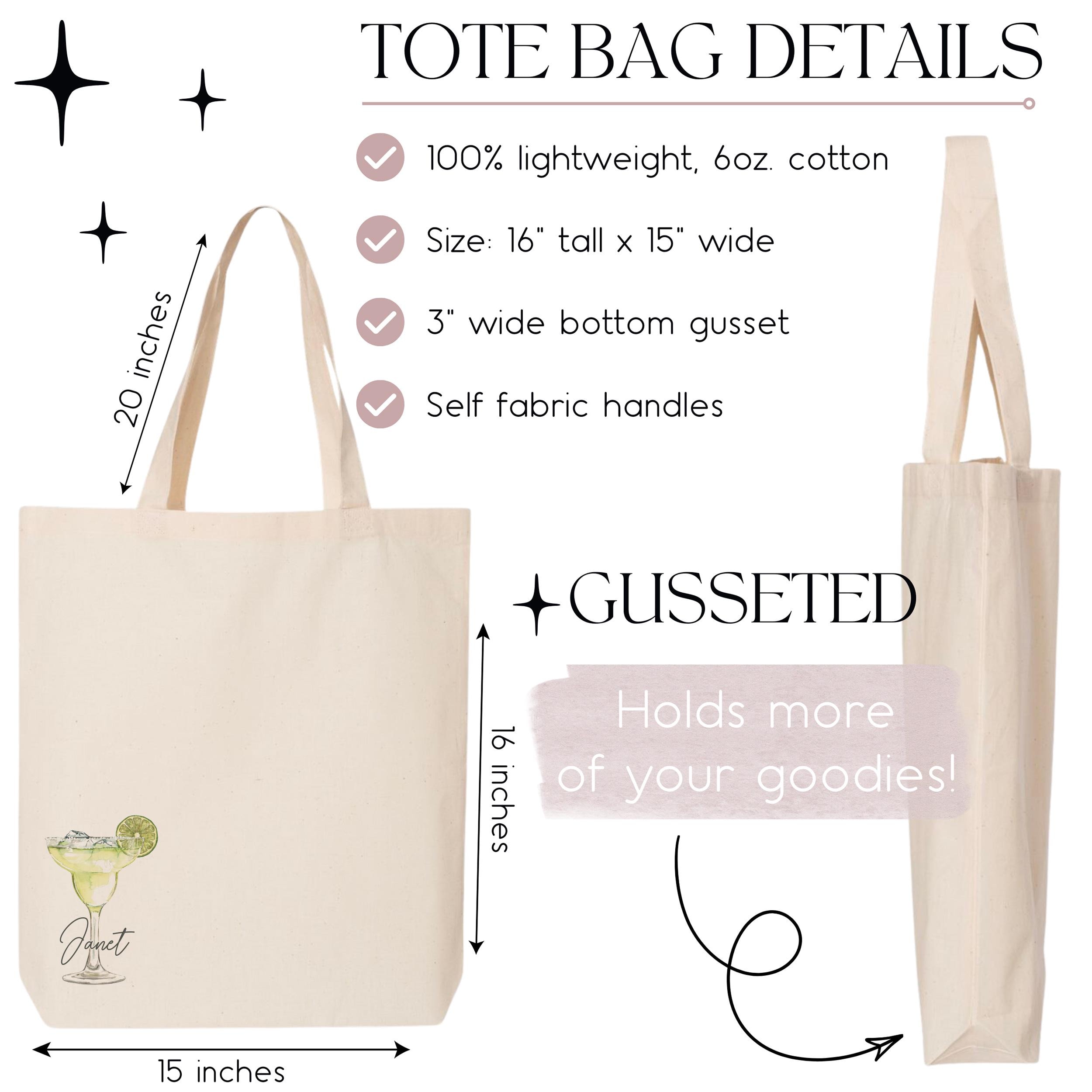 Margarita Tote Bags With Name | Personalized Bags for Mexico ...