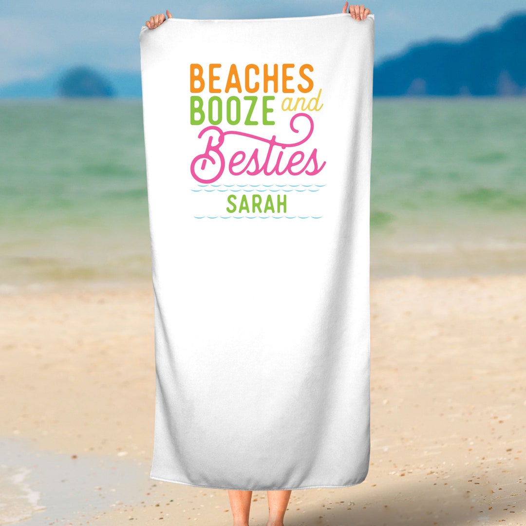 Beach Bachelorette Party Personalized Towels Bridesmaid Etsy