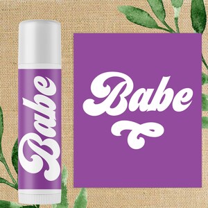 Retro Bachelorette Favors Bride & Babe Lip Balm Bridal Party Favors Bulk Lip Balm for Bridal Shower 70s Theme Goodie Bag Fillers image 3