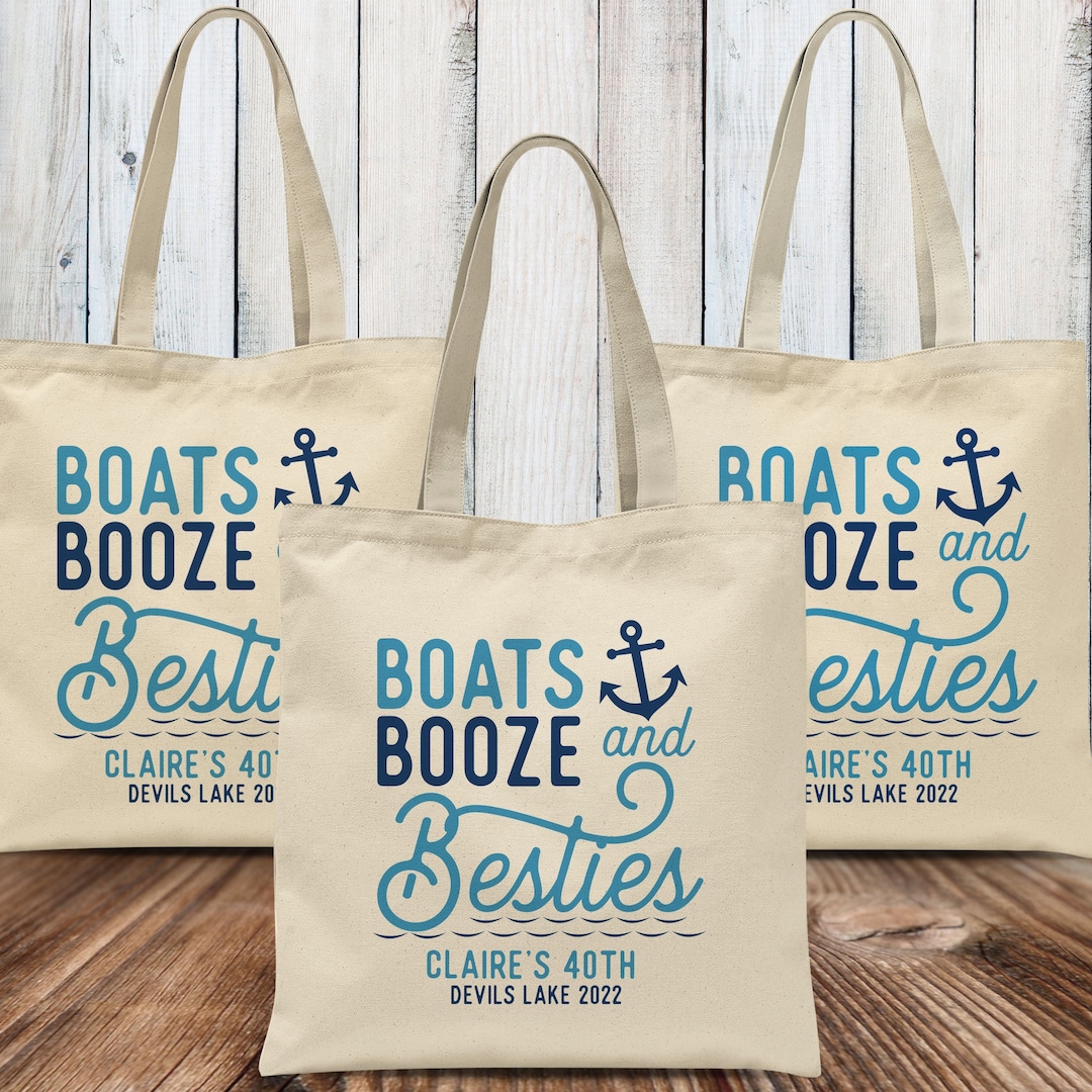 Nautical Boat Tote Bag Custom Boat Gift Bachelorette Cruise 