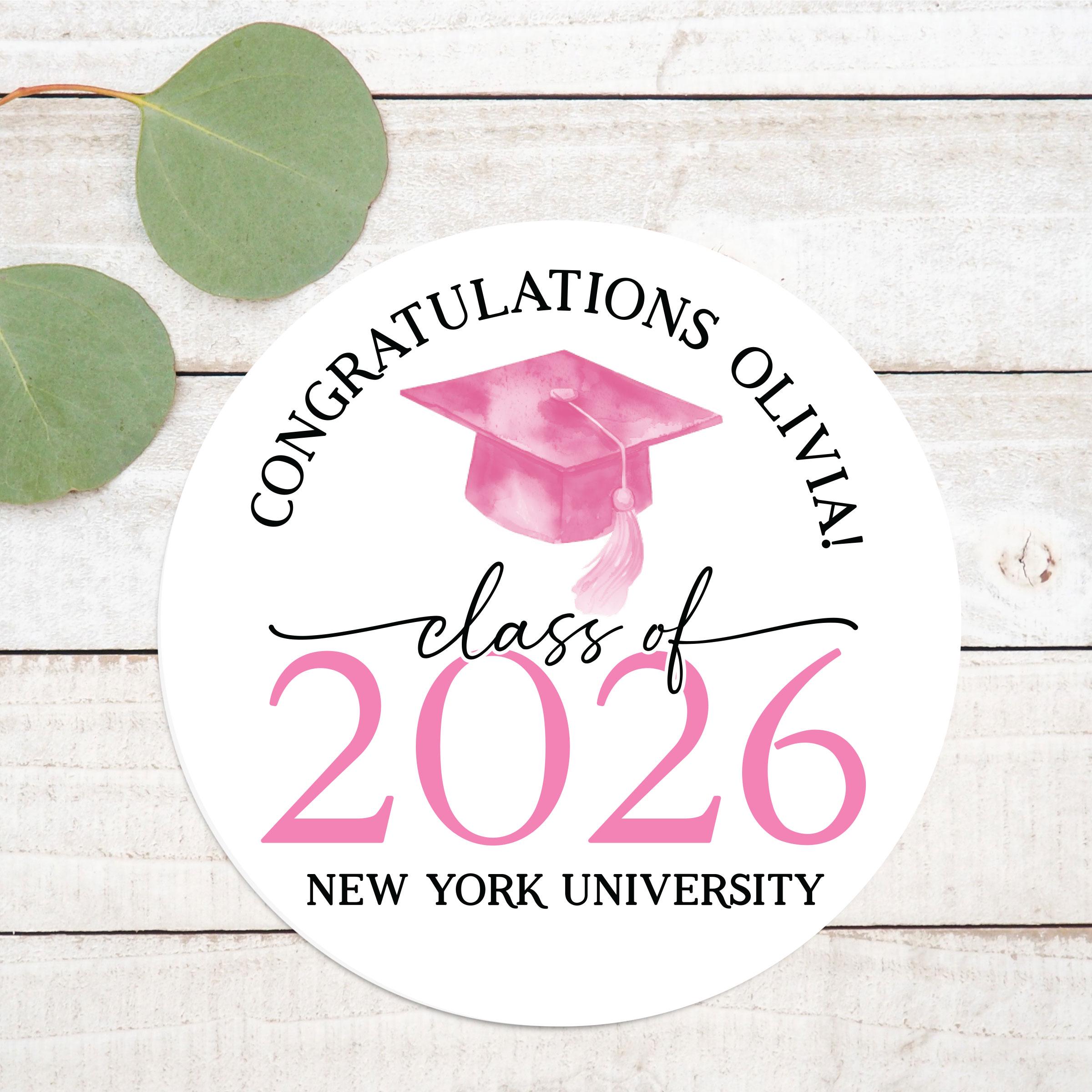 Class of 2026 Graduation Favor Stickers | Custom Graduation Party ...