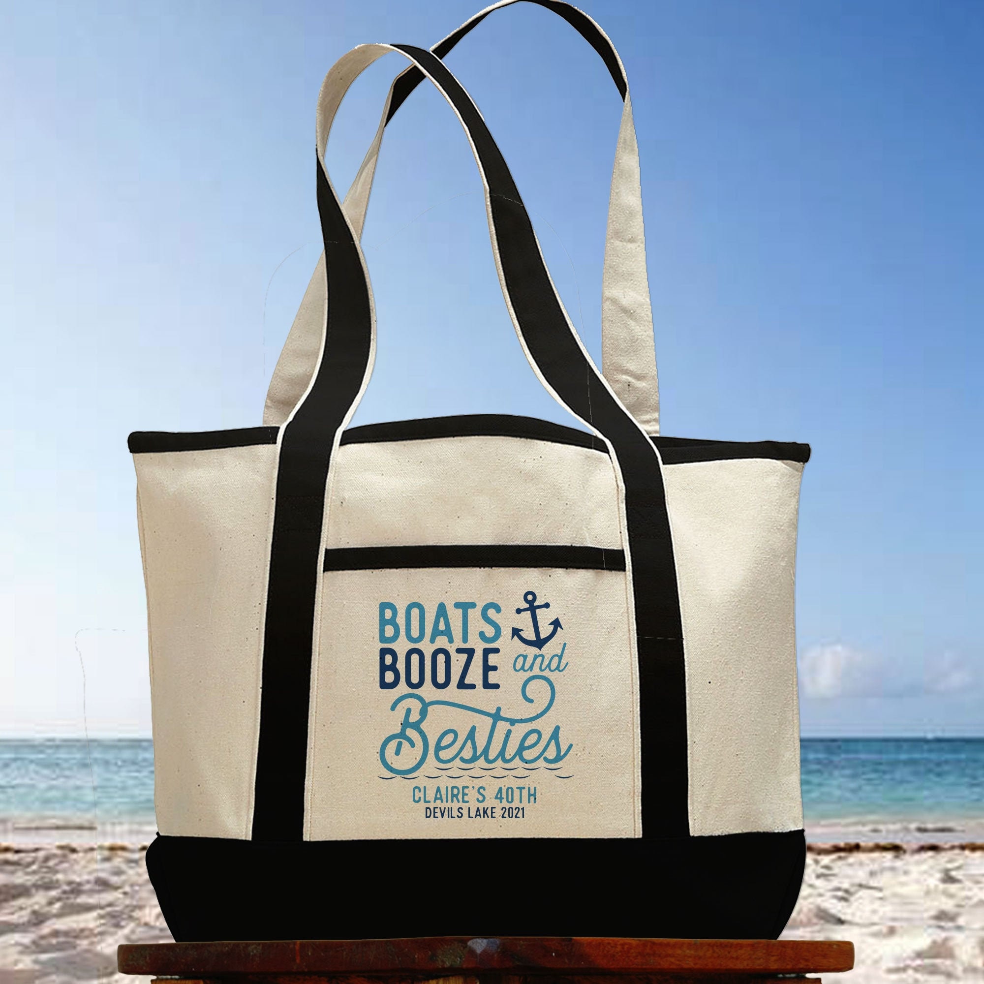 Boat Gifts for Women Custom Beach Tote for Nautical Etsy