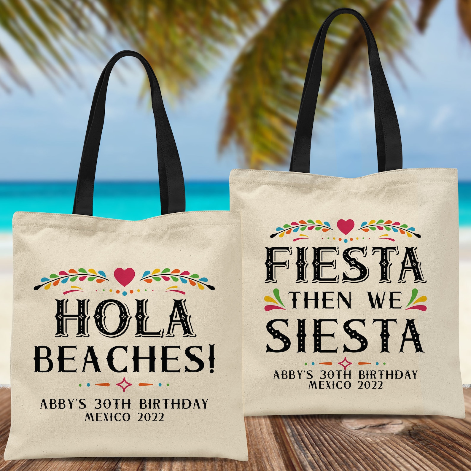 Personalized Mexico Tote Bags for Final Fiesta Bachelorette | Etsy